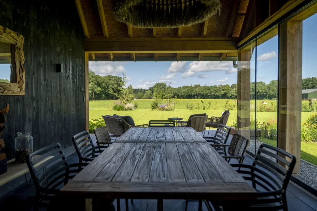 tuinkamer met uitzicht op Sallandse landschap