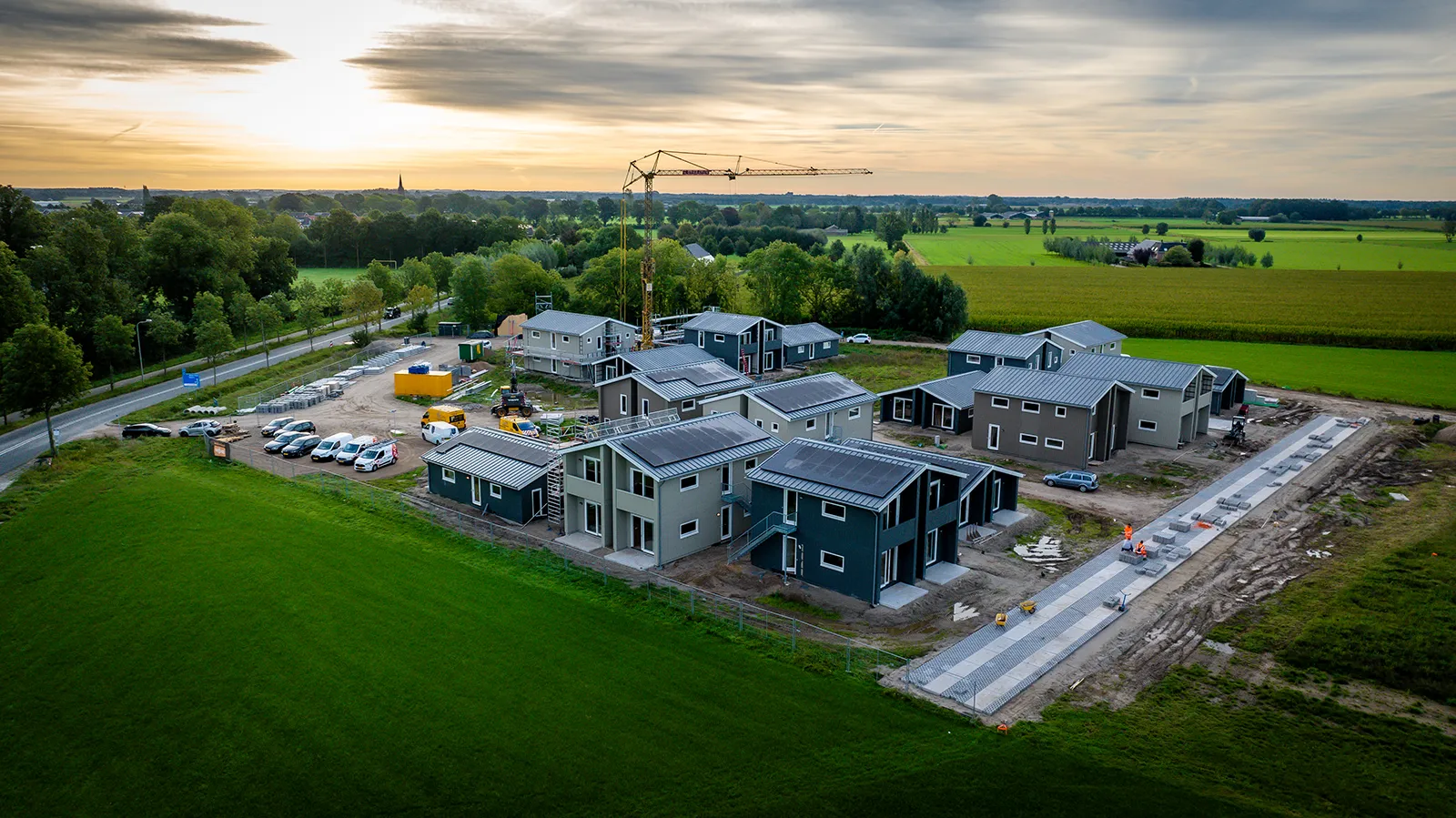 Luchtfoto Harwoonie project in Wijhe